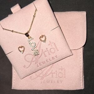Gold and Silver Heart Jewelry Set